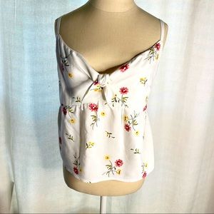 Juniors Hollister Knot Front Cami. Floral Print M.